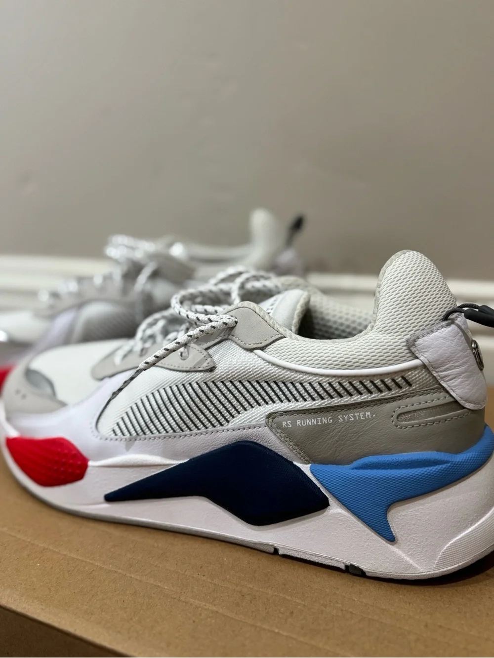 Men White Multi-Color Athletic Sneakers Running